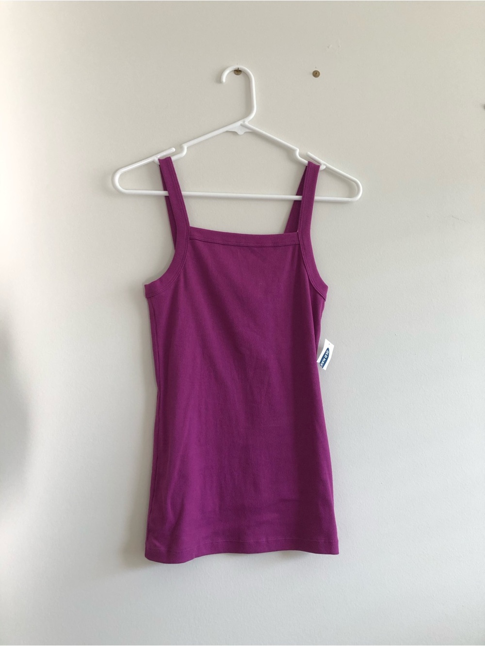 Old Navy Fuchsia Ribbed Square-Neck Tank